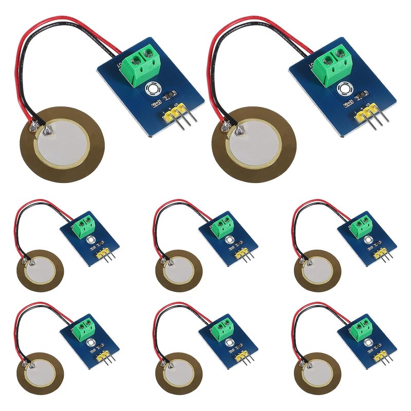 XIITIA 8pcs Piezoelectric Sensor Analog Ceramic Vibration Sensor Module 3.3V/5V Piezoelectricity for Arduino DIY KIT - Image 1